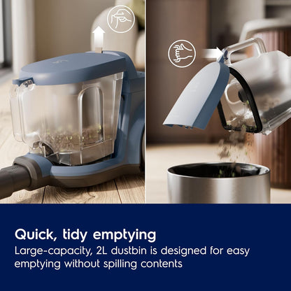Electrolux Canister Bagless Vacuum Cleaner – 2000W, 4-Stage Filtration EC412DB