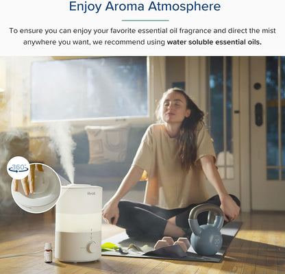 Levoit Dual 150 Ultrasonic Cool Mist Humidifier - 3L Tank with Aromatherapy