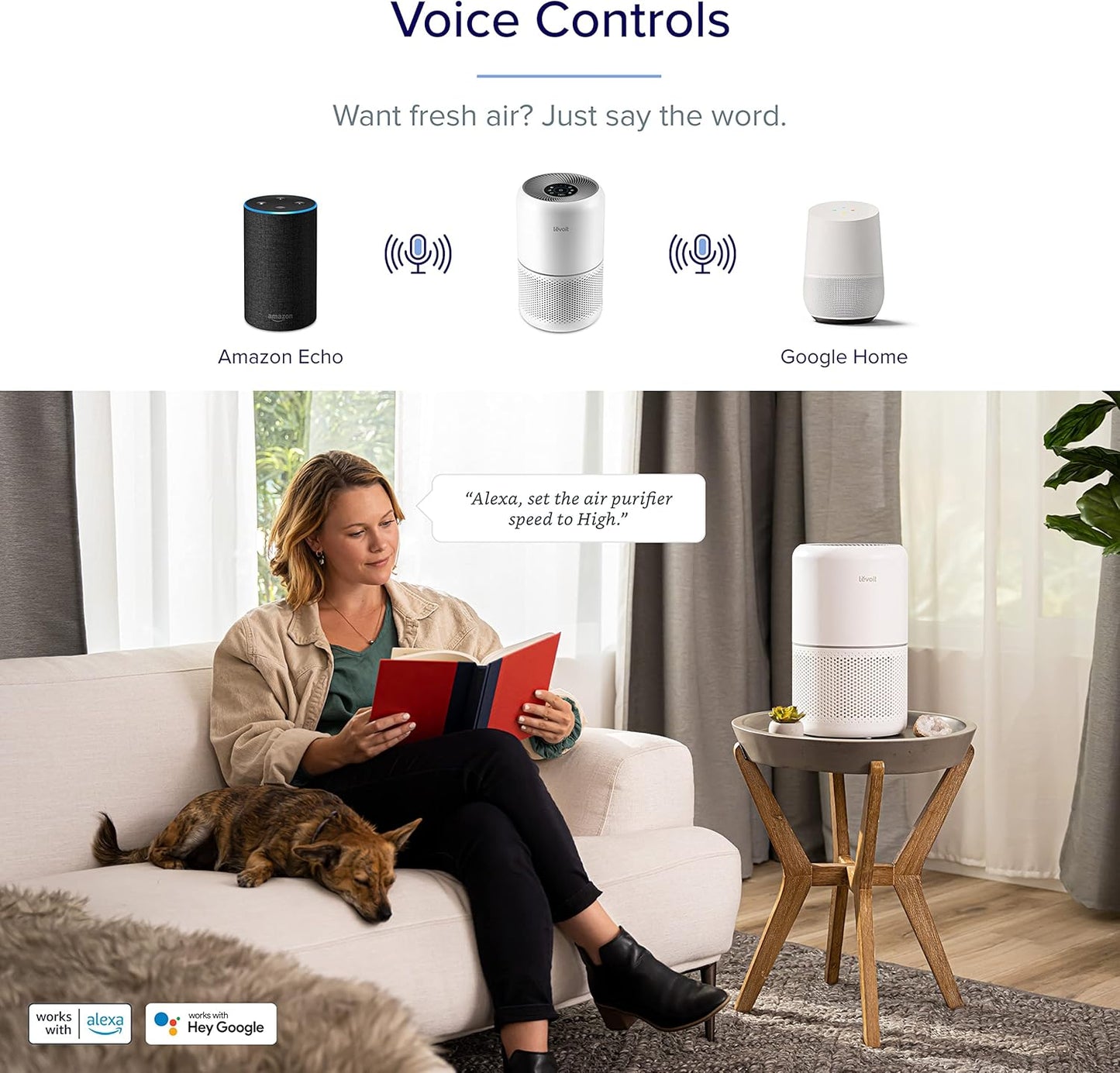 Levoit Core 300S Smart Air Purifier - App Control, 3-Stage Filtration LAP C302S WGC