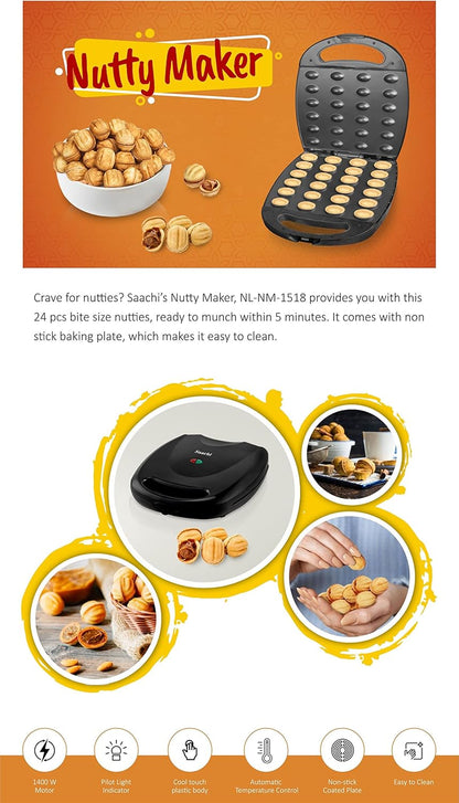 Saachi 24-Piece Nutty Maker Automatic Temperature Control NL NM 1518 BK