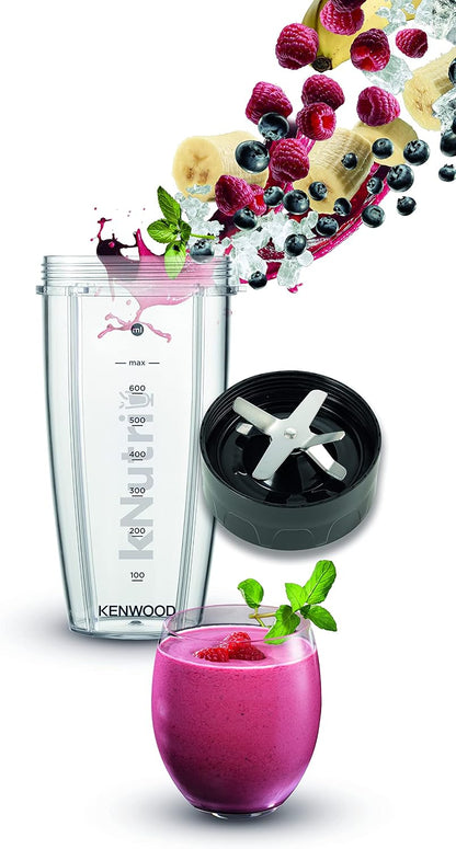 Kenwood Personal Blender BSP70 700Ml & 600Ml Tritan Smoothie2Go Bottle And Lid