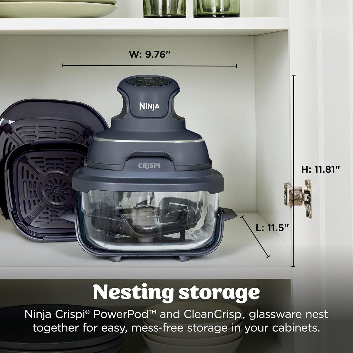 Ninja Crispi 4-in-1 Portable Air Fryer System - Grey