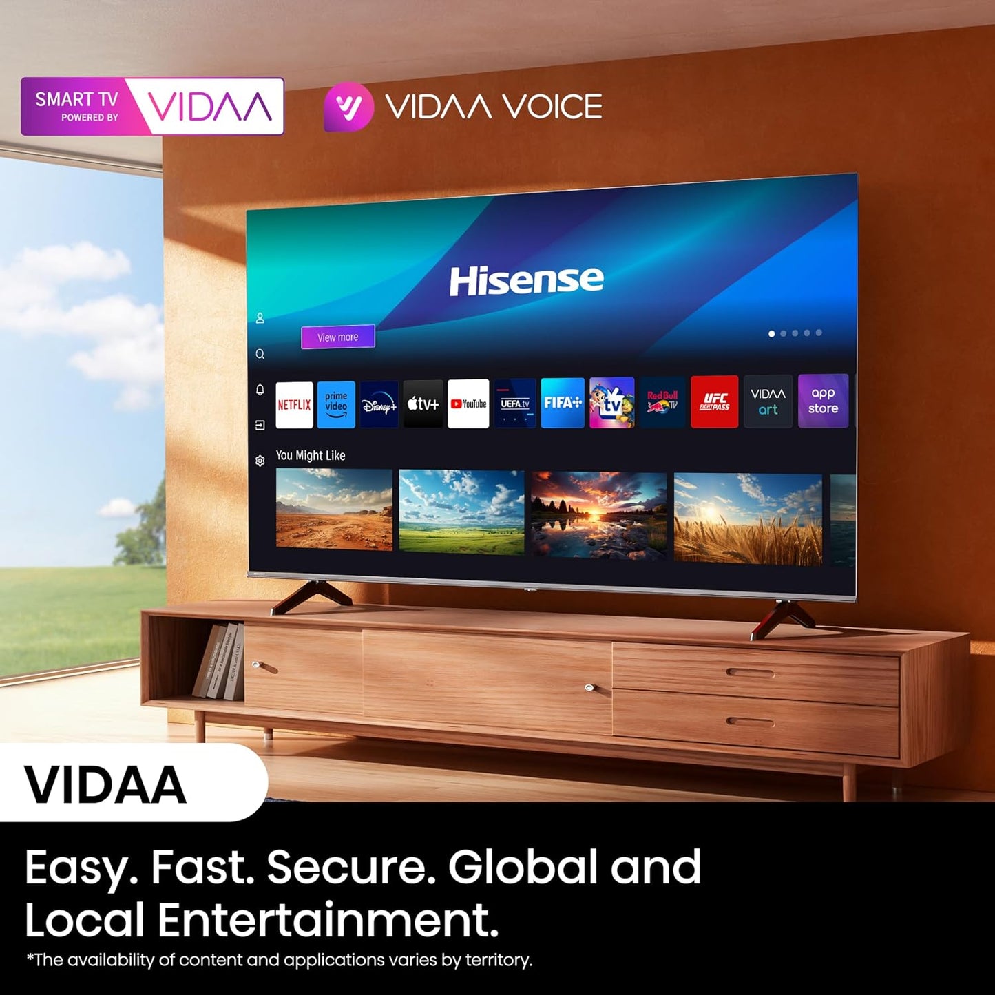 Hisense 50 Inch E6N 4K UHD Smart TV Dolby Vision Smooth Motion Game Mode Plus VIDAA OS 50E6N