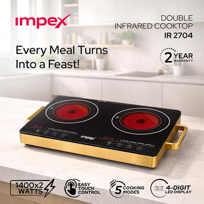 Impex IR2704 Double Infrared Cooktop