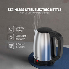 Nikai NK420A Stainless Steel Electric Kettle, 1.7L, 2200W