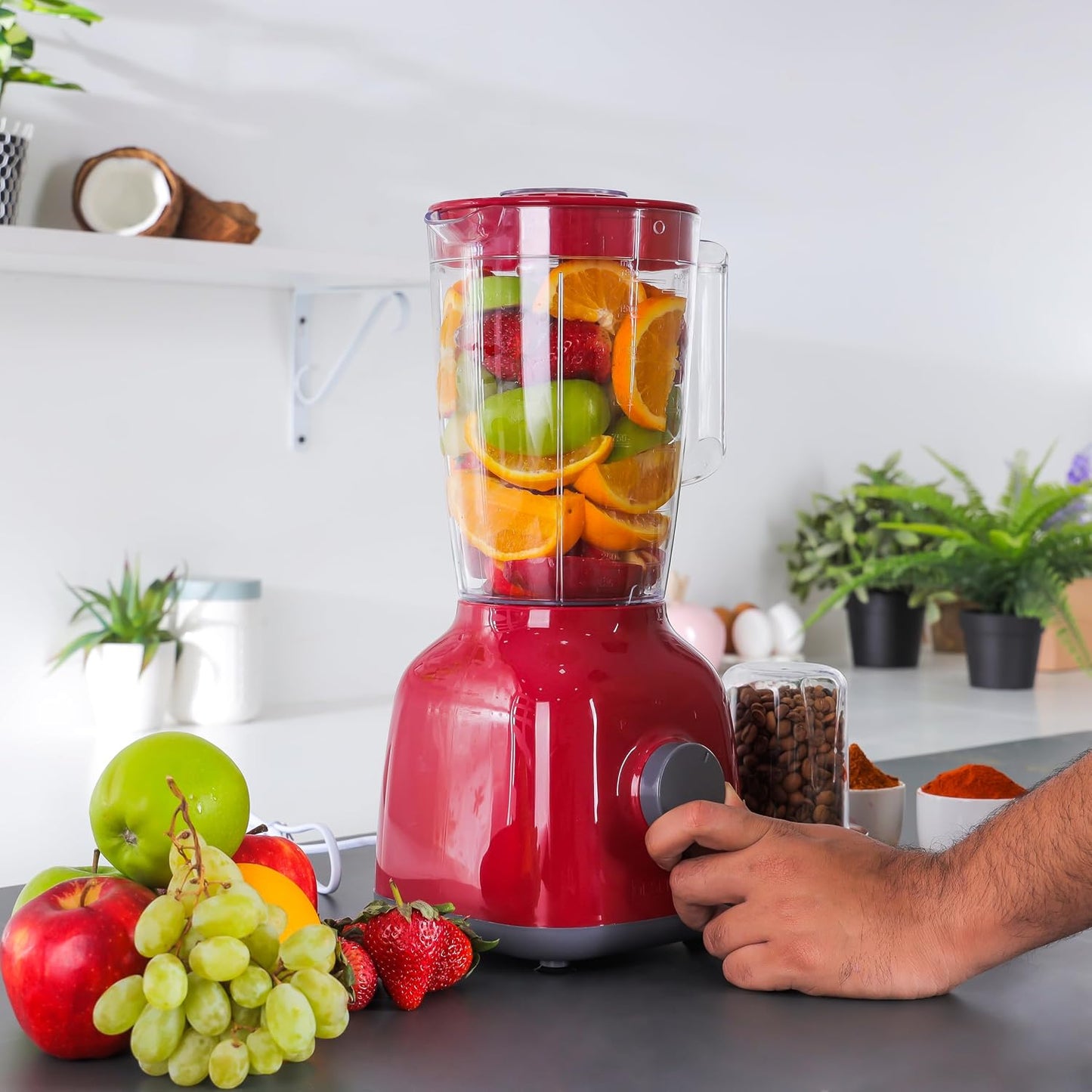 Olsenmark 2-in-1 Juicer Blender Chopper Set OMSB2362N