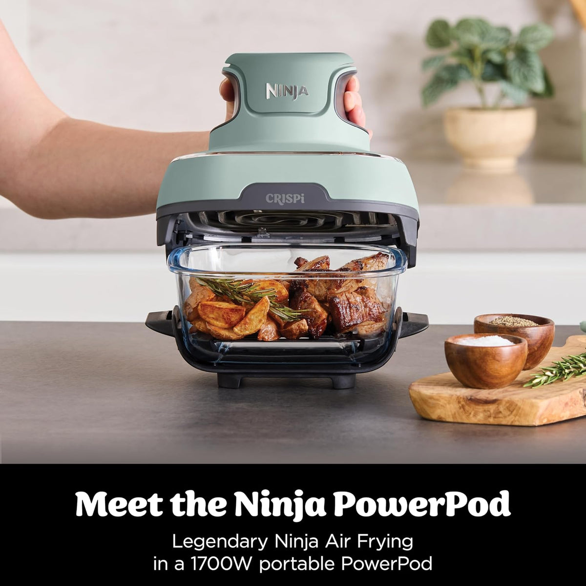 Ninja Crispi 4-in-1 Portable Air Fryer System Sage Green FN101UKSG