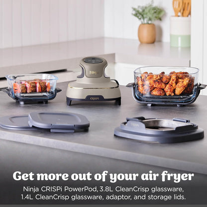 Ninja Crispi 4-in-1 Portable Glass Air Fryer Cooking System 1700W FN101UKST