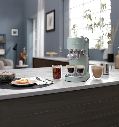 De'Longhi Dedica Duo EC890.GR, Barista Coffee Machine with Pump, Espresso and Cold Brew