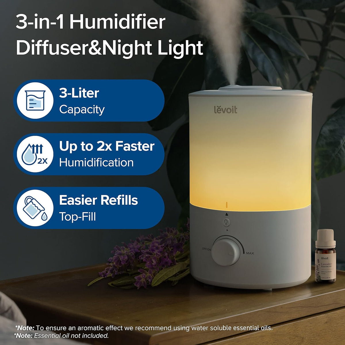 Levoit Dual 150 Humidifier and Diffuser LUH-A291