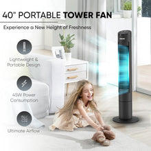 Nikai NTOF4001RL 40" Tower Fan, LED Touch Panel, 80° Oscillation, Remote Control