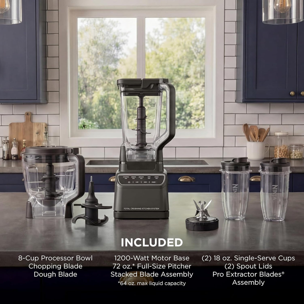 Ninja Total Crushing Kitchen System BR601AMZ 8-cup Food Processor