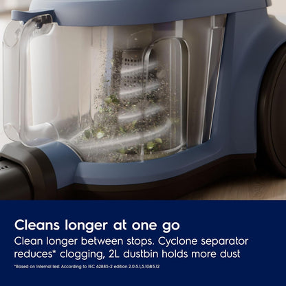 Electrolux Canister Bagless Vacuum Cleaner – 2000W, 4-Stage Filtration EC412DB