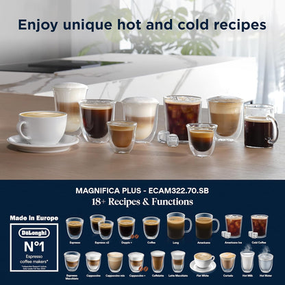 De'Longhi Magnifica Plus ECAM322.70.SB Automatic Coffee Machine