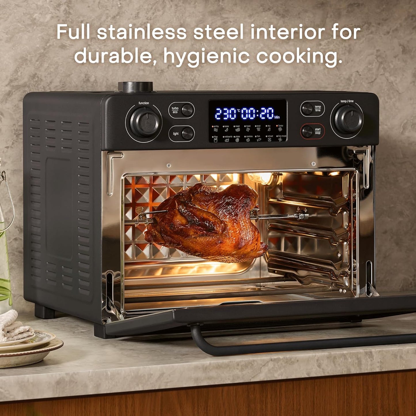 Nutricook Baker's Oven NC-AFTO330K 12-in-1 Air Fryer Toaster Oven 30L Steam Infusion
