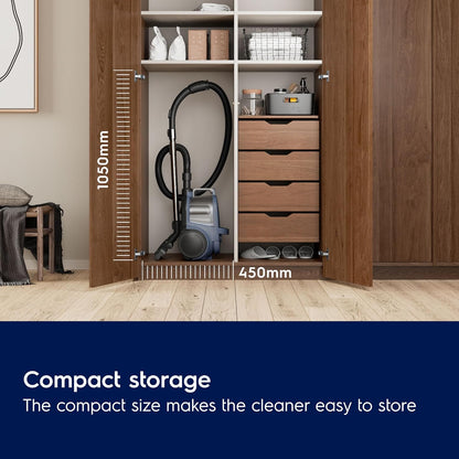 Electrolux Canister Bagless Vacuum Cleaner – 2000W, 4-Stage Filtration EC412DB