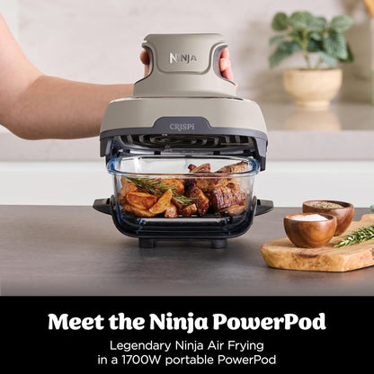 Ninja Crispi 4-in-1 Portable Glass Air Fryer Cooking System 1700W FN101UKST