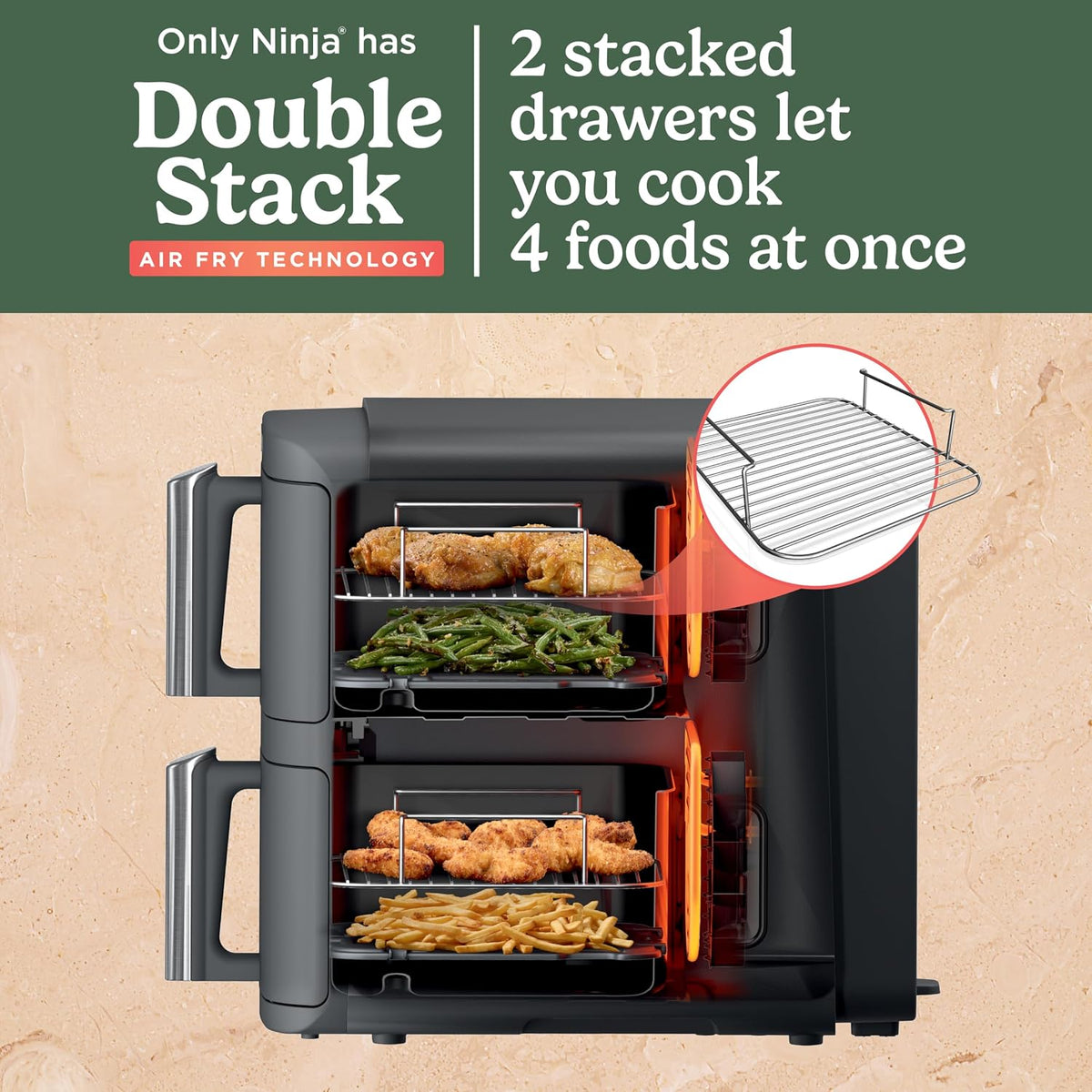 Ninja DoubleStack XL 2-Drawer Air Fryer SL400ME