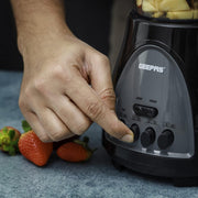 Geepas 3 In 1 Blender 400W GSB44034 Stainless Steel Cutting Blades Six Speed
