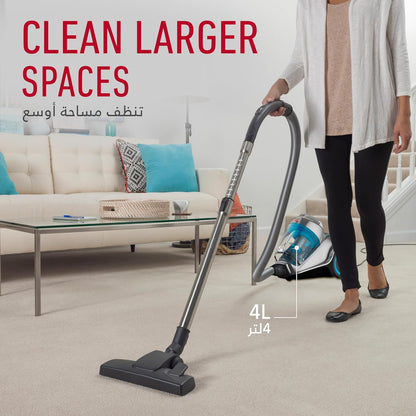 Hoover Power 7 Canister Vacuum Cleaner HC84-P7A-ME - 2400W, 4L