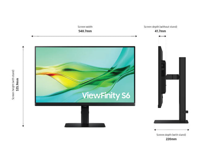 Samsung 24 Inch ViewFinity S60UD QHD Monitor LS24D604UAE