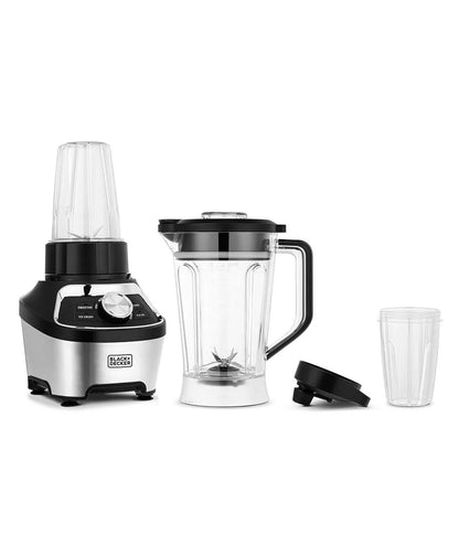 Black+Decker High-Speed Blender 1200W black and silver design