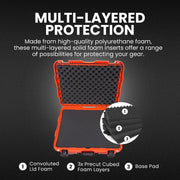 Nanuk 950 Waterproof Hard Case with Wheels and Cubed Foam - Orange 950S-010OR-0A0