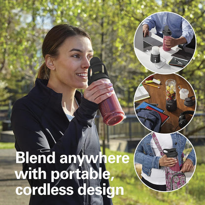 Hamilton Beach Mini Cordless Portable Blender USB Rechargeable 16 oz BLP41