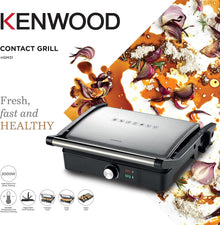 KENWOOD Grill 2000W Contact Health Grill Panini Press HGM31