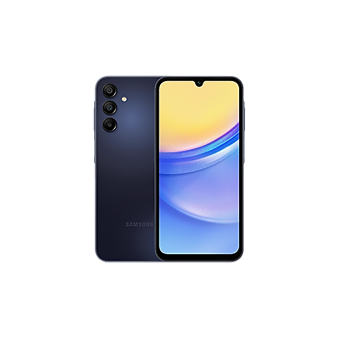هاتف ذكي سامسونج جالاكسي A15 5G، ذاكرة وصول عشوائي 4 جيجابايت/128 جيجابايت، لون أزرق وأسود