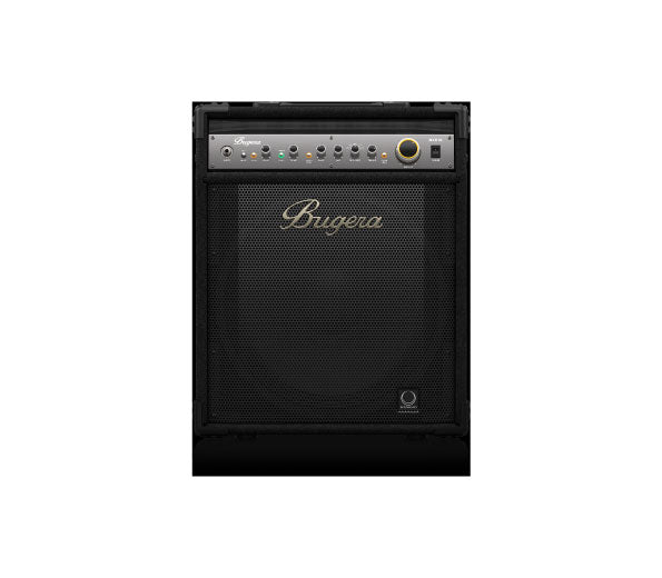 BUGERA 1000-Watt 2-Channel Bass Amplifier with 15 Inch Turbo-Sound Speaker FBQ Spectrum Analyzer BXD15
