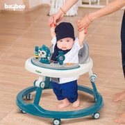Baybee Drono Baby Walker, 4 Seat Height Adjustable Round Kids Walker with Food Tray & Musical Bar
