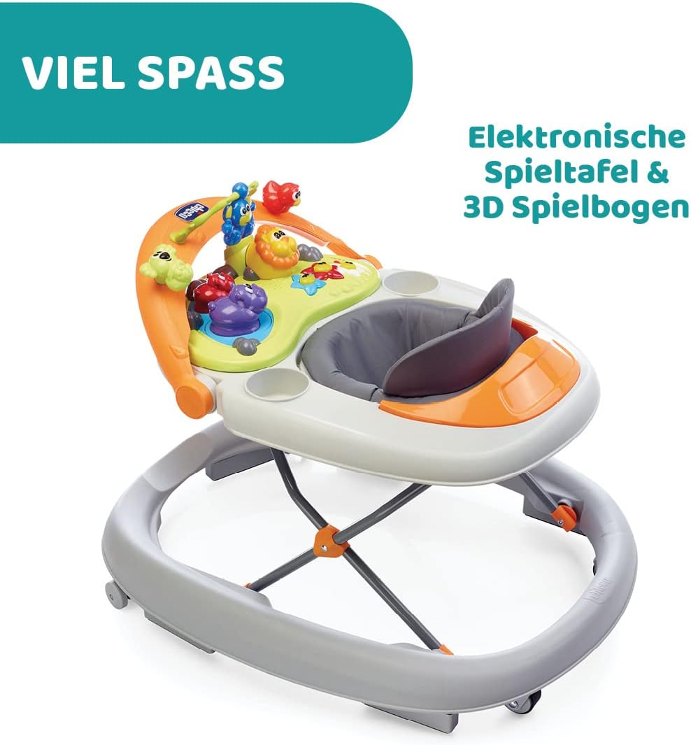 Chicco Walky Talky Baby Walker, Height Adjustable with 3D Game Bar for Kids