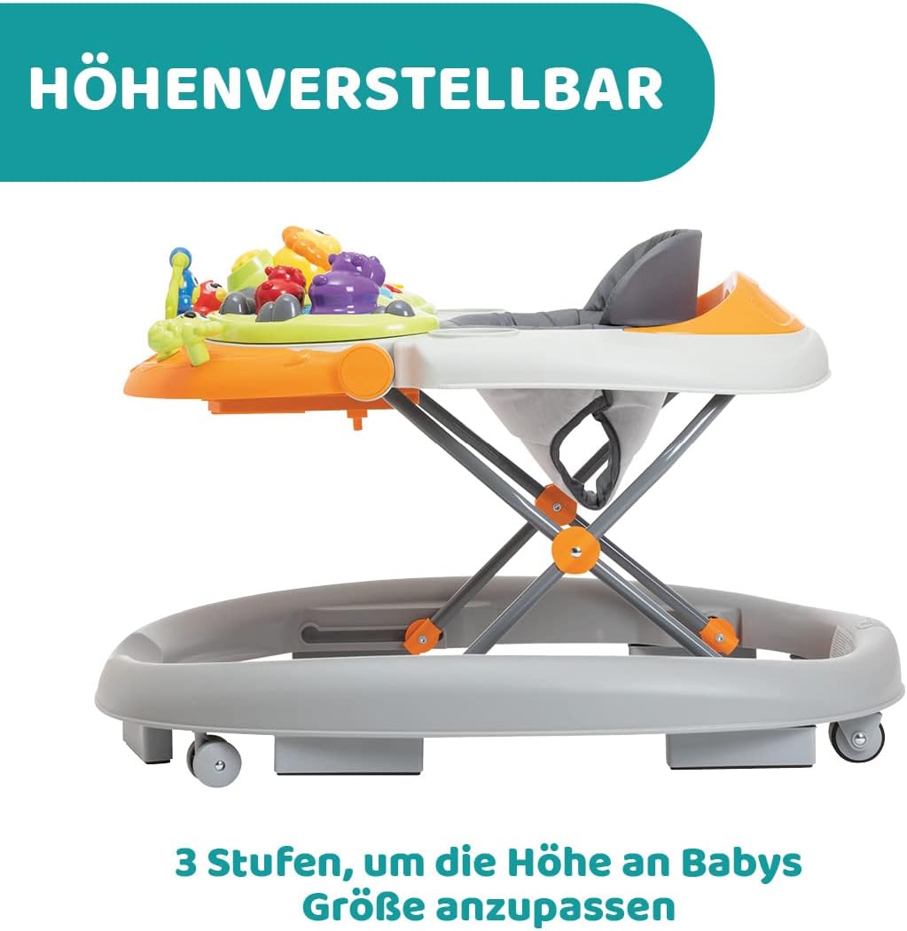 Chicco Walky Talky Baby Walker, Height Adjustable with 3D Game Bar for Kids