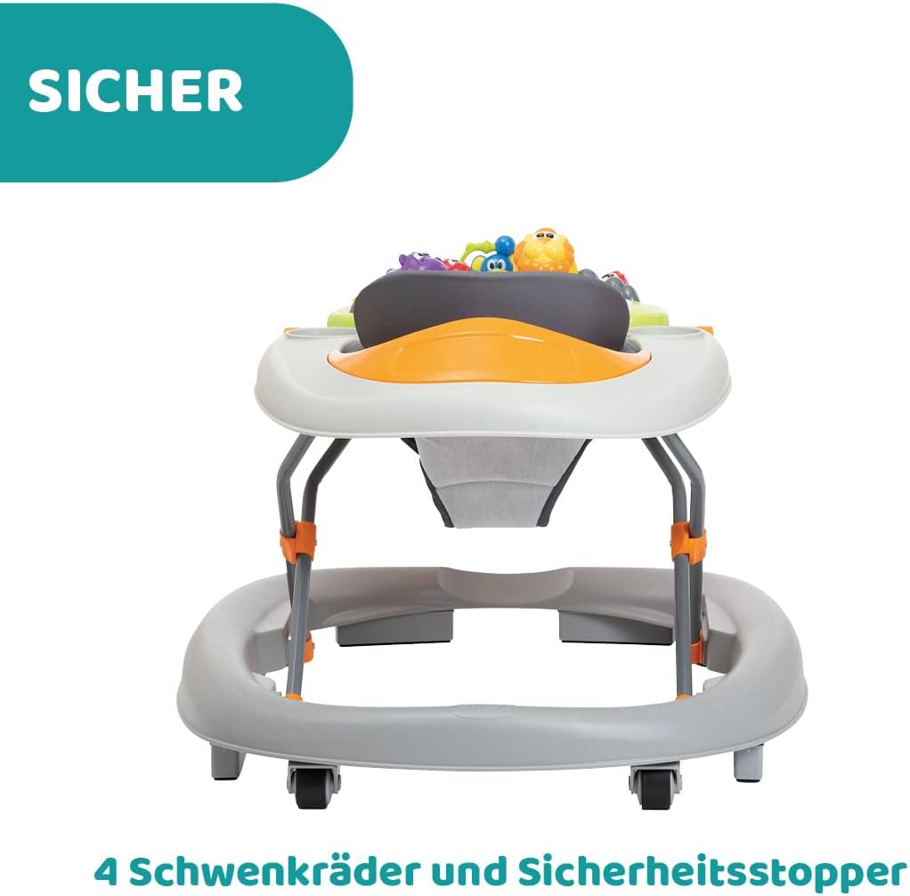 Chicco Walky Talky Baby Walker, Height Adjustable with 3D Game Bar for Kids
