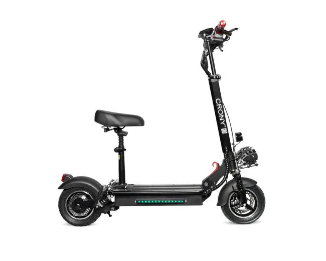 Crony V10 Big Display Electric Scooter with Seat 1200W, 48V/14AH 