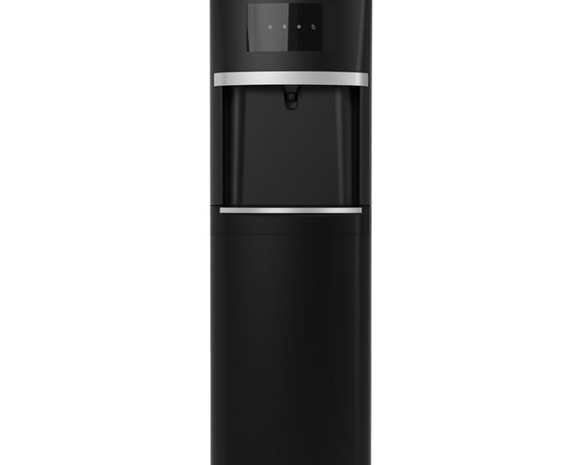 Hitachi HWD-B30000 bottom loading water dispenser, black, front view