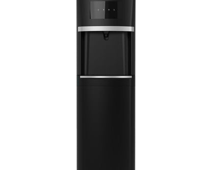 Hitachi HWD-B30000 bottom loading water dispenser, black, front view