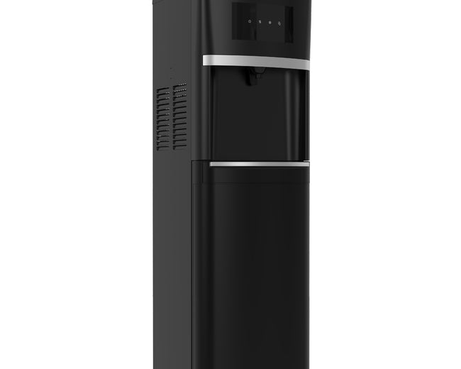 Hitachi HWD-B30000 bottom loading water dispenser, black, alternate view