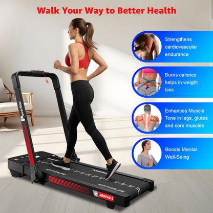 PowerMax Motorized Treadmill with Remote Control JogPad-2