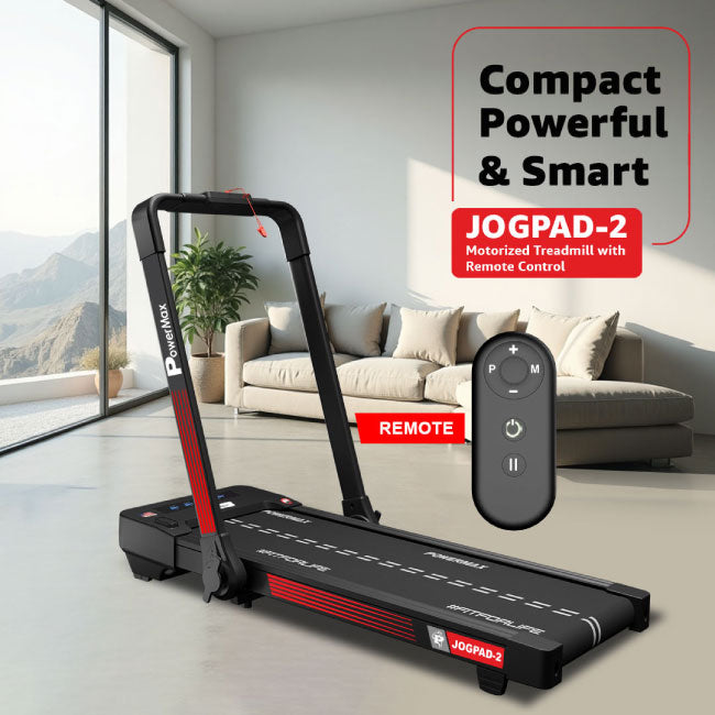 PowerMax Motorized Treadmill with Remote Control JogPad-2