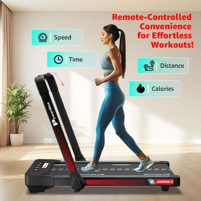 PowerMax Motorized Treadmill with Remote Control JogPad-2