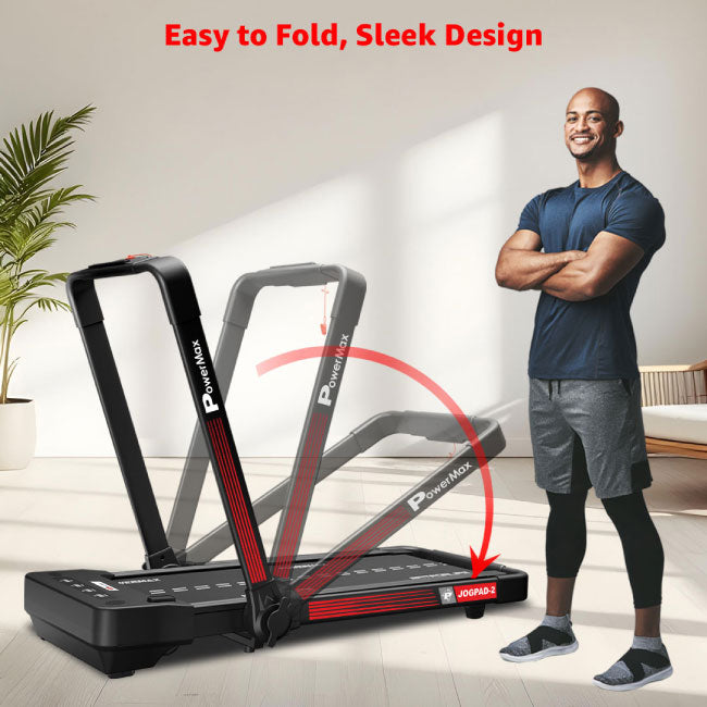 PowerMax Motorized Treadmill with Remote Control JogPad-2