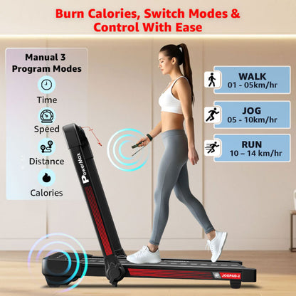 PowerMax Motorized Treadmill with Remote Control JogPad-2
