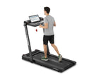 PowerMax Dual LED Display Treadmill with Office Desk and Wristband Remote JogPad-3