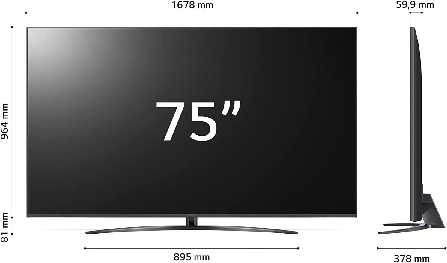 LG 75" UQ81 Ultra HD 4K HDR Smart TV