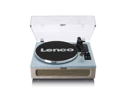 Lenco Bluetooth Turntable, Integrated Speakers 40 Watt RMS, RCA Out and AUX-in LS-440BUBG