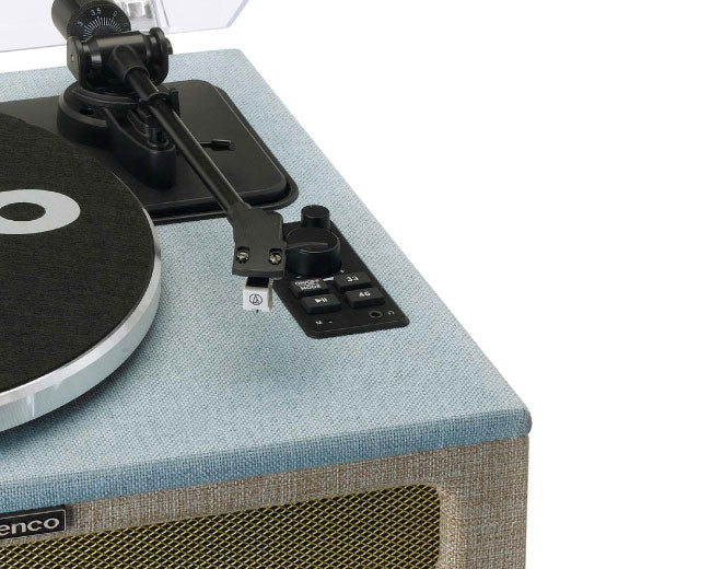 Lenco Bluetooth Turntable, Integrated Speakers 40 Watt RMS, RCA Out and AUX-in LS-440BUBG