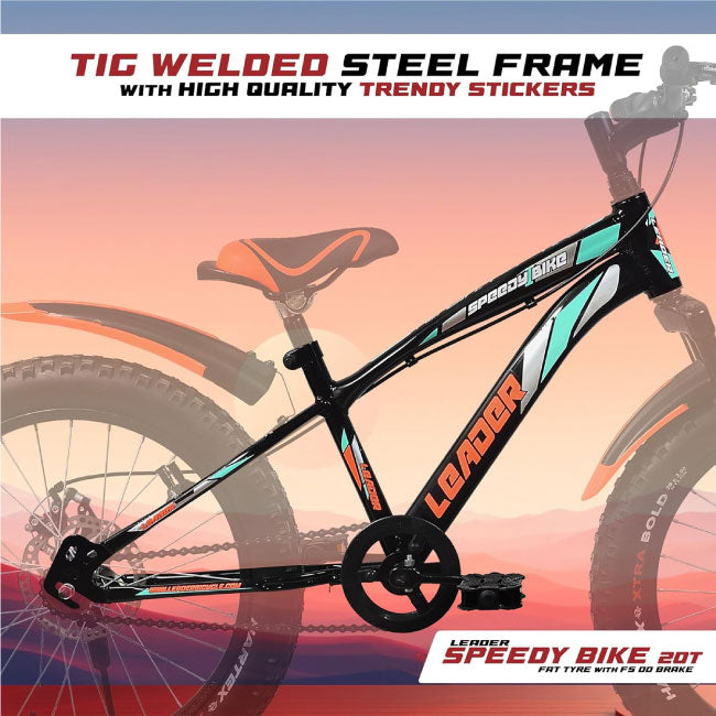 Leader Speedy Bike 20T Kids Cycle, Alloy Steel Material with 20 Inch Wheel Size