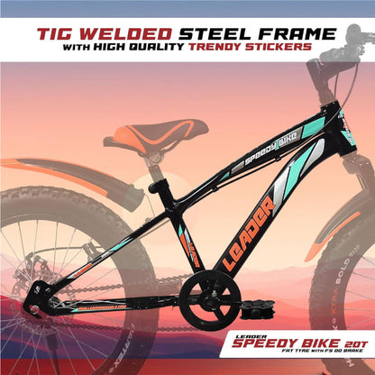 Leader Speedy Bike 20T Kids Cycle, Alloy Steel Material with 20 Inch Wheel Size